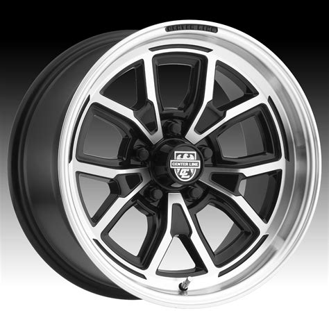 Center Line 633MB CM4 Machined Black Custom Wheels Rims - CM4 / 633MB - Centerline Classic Muscle