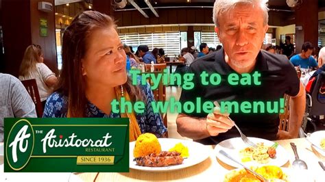 ARISTOCRAT RESTAURANT - TRYING to EAT the whole MENU! - YouTube