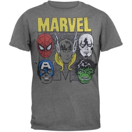 Marvel - Marvel Heroes - Faces Soft T-Shirt - Walmart.com