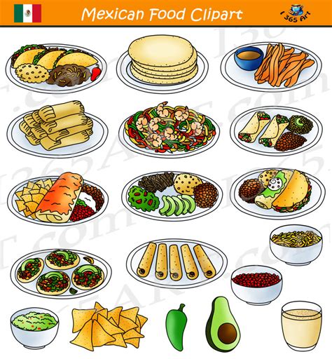 Mexican Food Clipart - Comida Mexicana - School Clipart