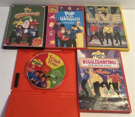 THE WIGGLES DVD Lot of 5 DVDs Pre Owned Various Titles Live Hot ...