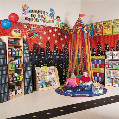 Superhero Reading Corner Idea | Superhero classroom theme, Hero ...