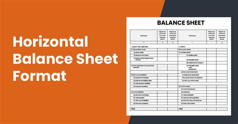 Horizontal Balance Sheet Format in Excel, Word & PDF for Free