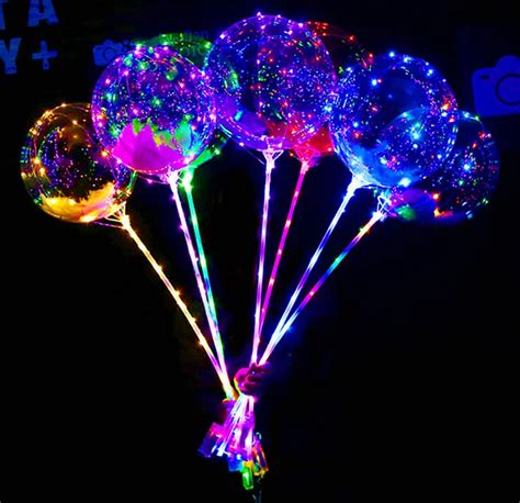 Funfoil Balloon Glow In The Dark 18inch Clear Led Bobo Balloon With ...