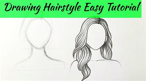 How to draw hairs/Hairstyle easy of a girl Drawing hair hairstyles easy step by step for ...