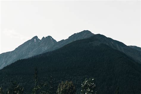 Mountains under the White Sky · Free Stock Photo