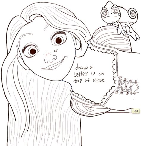 How to Draw Rapunzel and Pascal from Tangled with Easy Step by Step ...