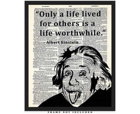 Buy Albert Einstein Only A Life Lived For Others… Motivational Print ...