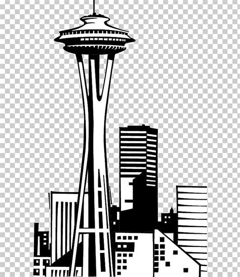 Space Needle PNG, Clipart, Art, Black And White, Clip Art, Drawing ...