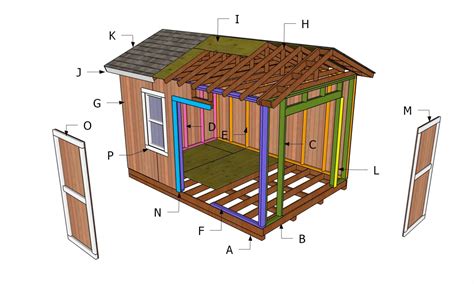 10x14 Gable Shed - Free DIY Plans | HowToSpecialist - How to Build ...