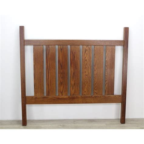 Mission Style Full Oak Bed Frame | Chairish