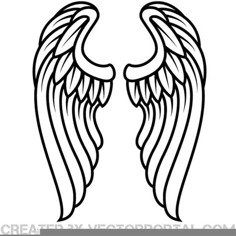 Angel Wings Outline Clipart | Free Images at Clker.com - vector clip art online, royalty free ...