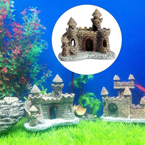 For Aquarium Artificial House rockery Aquarium Landscape Ornament Aquarium Decorations rock ...