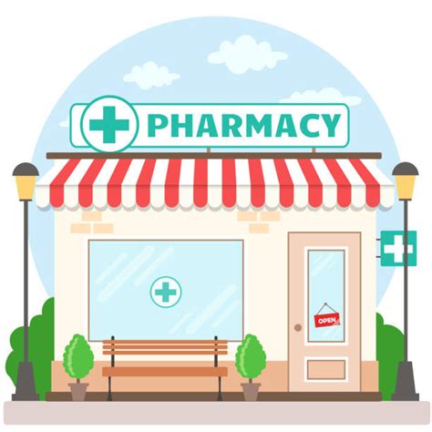 60+ Pharmacy Drugstore Building Icon Cartoon Style Stock Illustrations ...