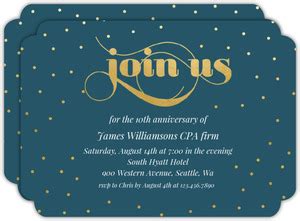 Custom Business Anniversary Invites and Invitiations | PurpleTrail