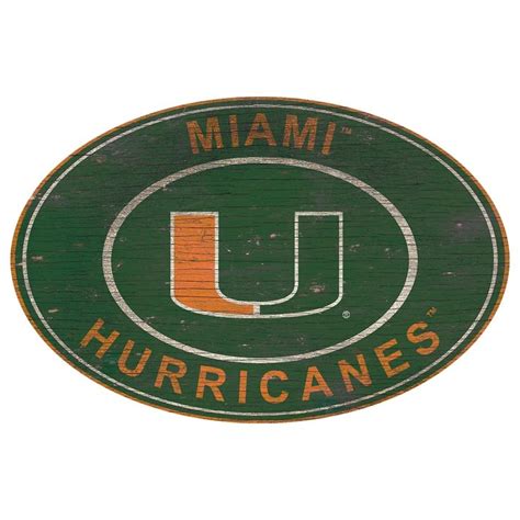 Miami Hurricanes Heritage Oval Wall Sign | Wall signs, Fan creations ...