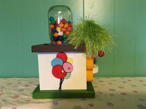 Wooden Clown Gumball Dispenser