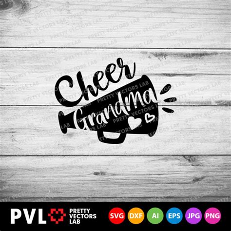 Cheer Grandma Svg Cheerleader Svg Cheer Cut Files Megaphone - Etsy Finland