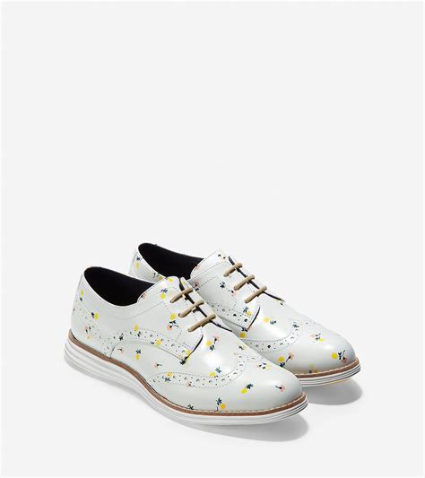 Women's OriginalGrand Wingtip Oxfords in White Floral | Cole Haan