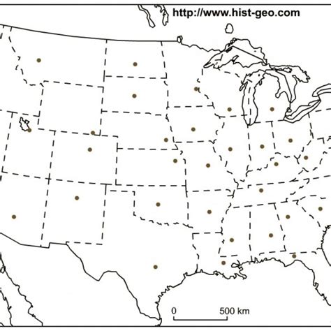 States And Capitals Map Test Printable | Printable Maps