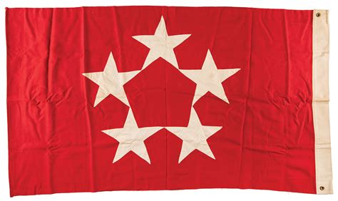 Omar Bradley's Five-Star General Flag, Flown at Fort Benning | RR