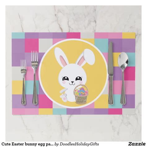 Cute Easter bunny egg party Paper Placemat | Cute easter bunny, Easter bunny eggs, Egg party