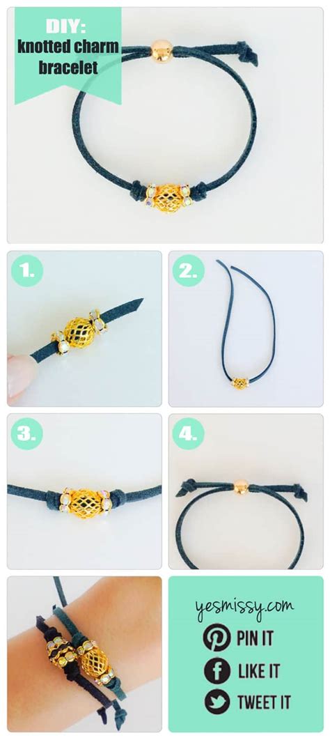 DIY Bracelets - Knotted Charm Bracelet