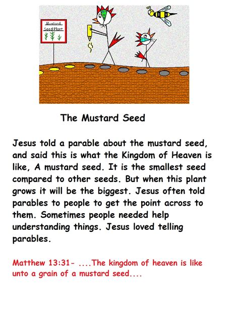 Grow Your Faith The Parable Of The Mustard Seed Lesson Plan | sexiezpix Web Porn