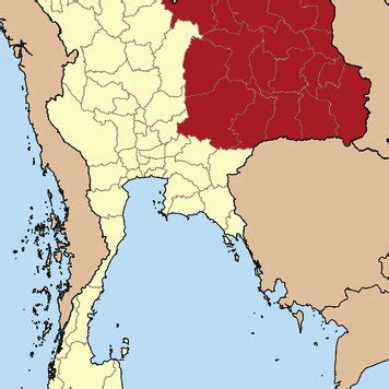 Map of the Northeastern Thailand (Isan) | Download Scientific Diagram