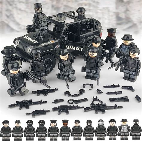 SWAT Team Truck Minifigures Lego Compatible City Swat Truck