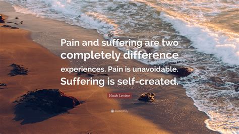 Noah Levine Quote: “Pain and suffering are two completely difference ...