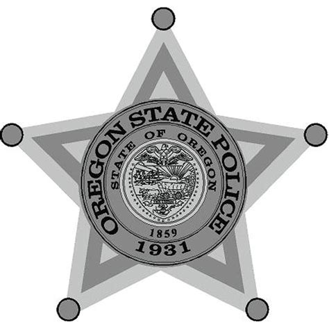 Oregon State Police Trooper Badge - Vinyl Sticker at Sticker Shoppe