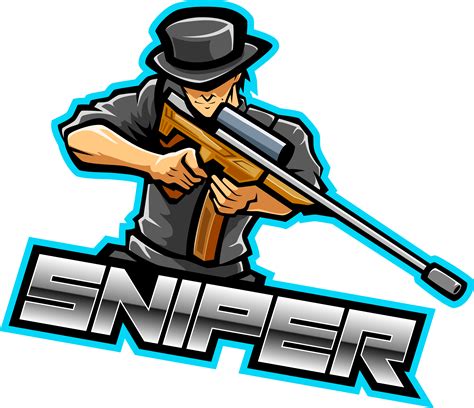 Sniper esport mascot logo design By Visink | TheHungryJPEG