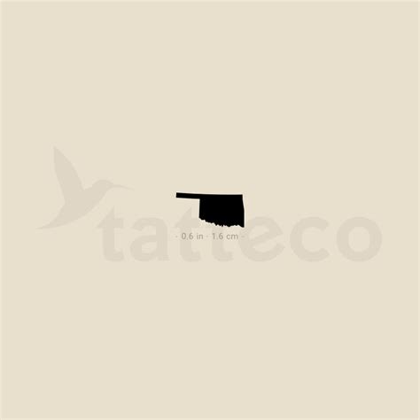 Oklahoma Map Temporary Tattoo - Set of 3 – Tatteco