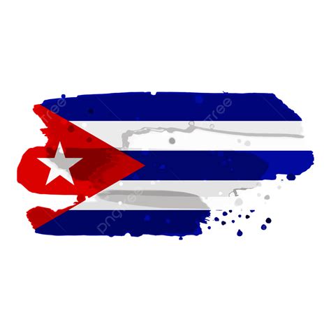 Cuba Flag PNG Picture, Cuba Flag With Grunge Brush Watercolor Texture, Cuba Flag, Cuban Flag ...