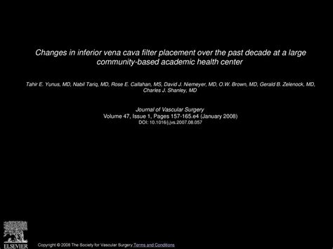 Changes in inferior vena cava filter placement over the past decade at a large community-based ...