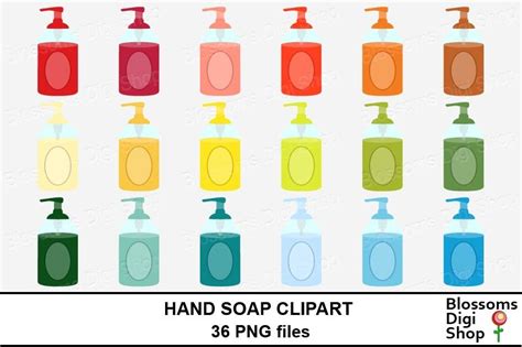 Hand Soap Clipart (443190) | Stickers | Design Bundles