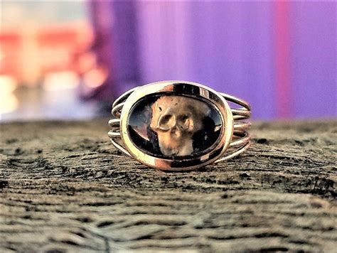 Georgian Skull Ring Memento Mori Ring Unique Engagement Ring | Etsy ...