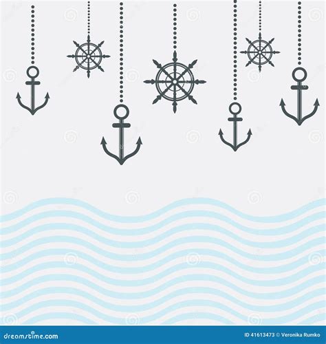 Design Nautical Template stock illustration. Image of blank - 41613473