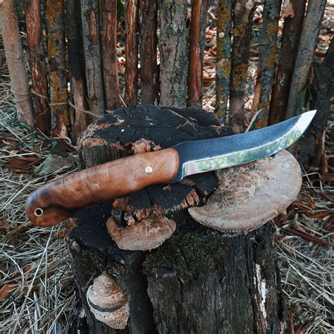 Full Tang Bushcraft Knife Carbon Steel Hunting Knife Survival - Etsy