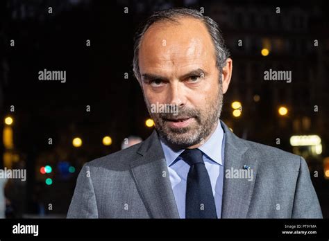 Lyon, France. 8th Oct 2018. Edouard Philippe Prime Minister and French Minister of the Interior ...