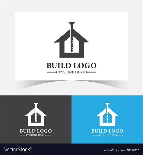 Build logo design template Royalty Free Vector Image