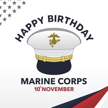 Premium Vector | Marine corps birthday template design