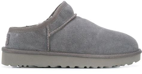 UGG Wool Classic Slippers in Grey (Gray) - Lyst