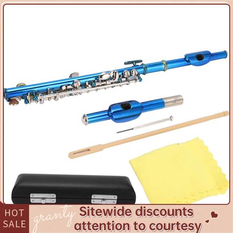 Granty Piccolo Flute Piccolos Blue with Clean Bar Leather Black Box for ...