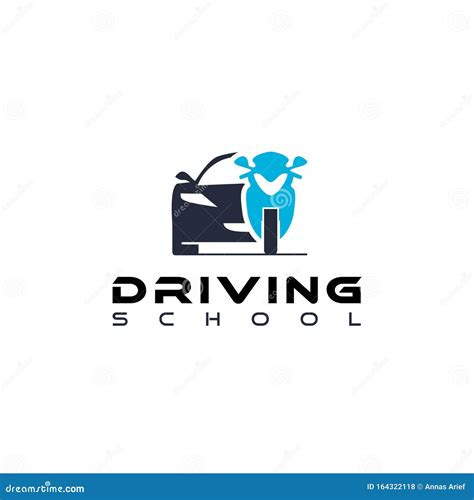 Modern Blue Driving School Logo Design Stock Vector - Illustration of road, business: 164322118