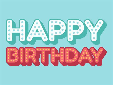 Happy Birthday Typography 541888 Vector Art at Vecteezy