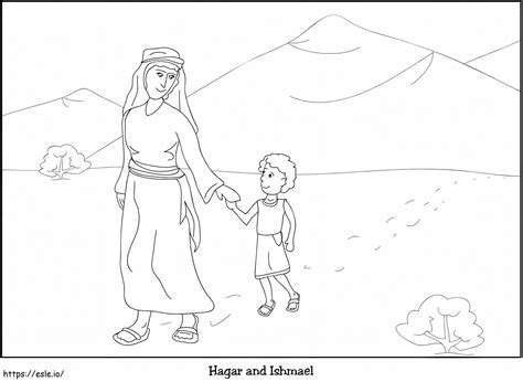 Hagar And Ishmael Printable coloring page