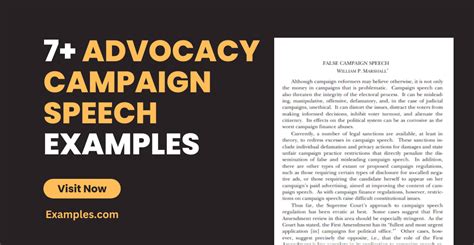 Advocacy Campaign Speech - 7+ Examples, Format, How to Write, Pdf