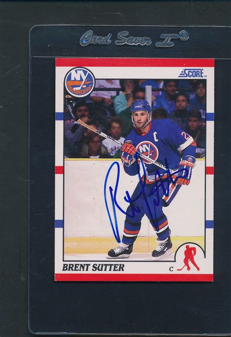 1990/91 Score #39 Brent Sutter Islanders Signed Auto *E6921 | eBay